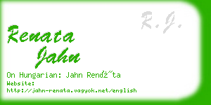 renata jahn business card